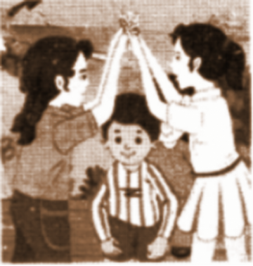 In this game, two children form an arch with their arms while others walk under it, singing a song. When the song ends, the arch drops, and the player caught joins in.