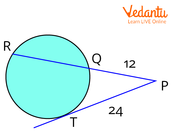 PQ and Tangent PT is given