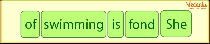 Unscramble the words and form a correct sentence