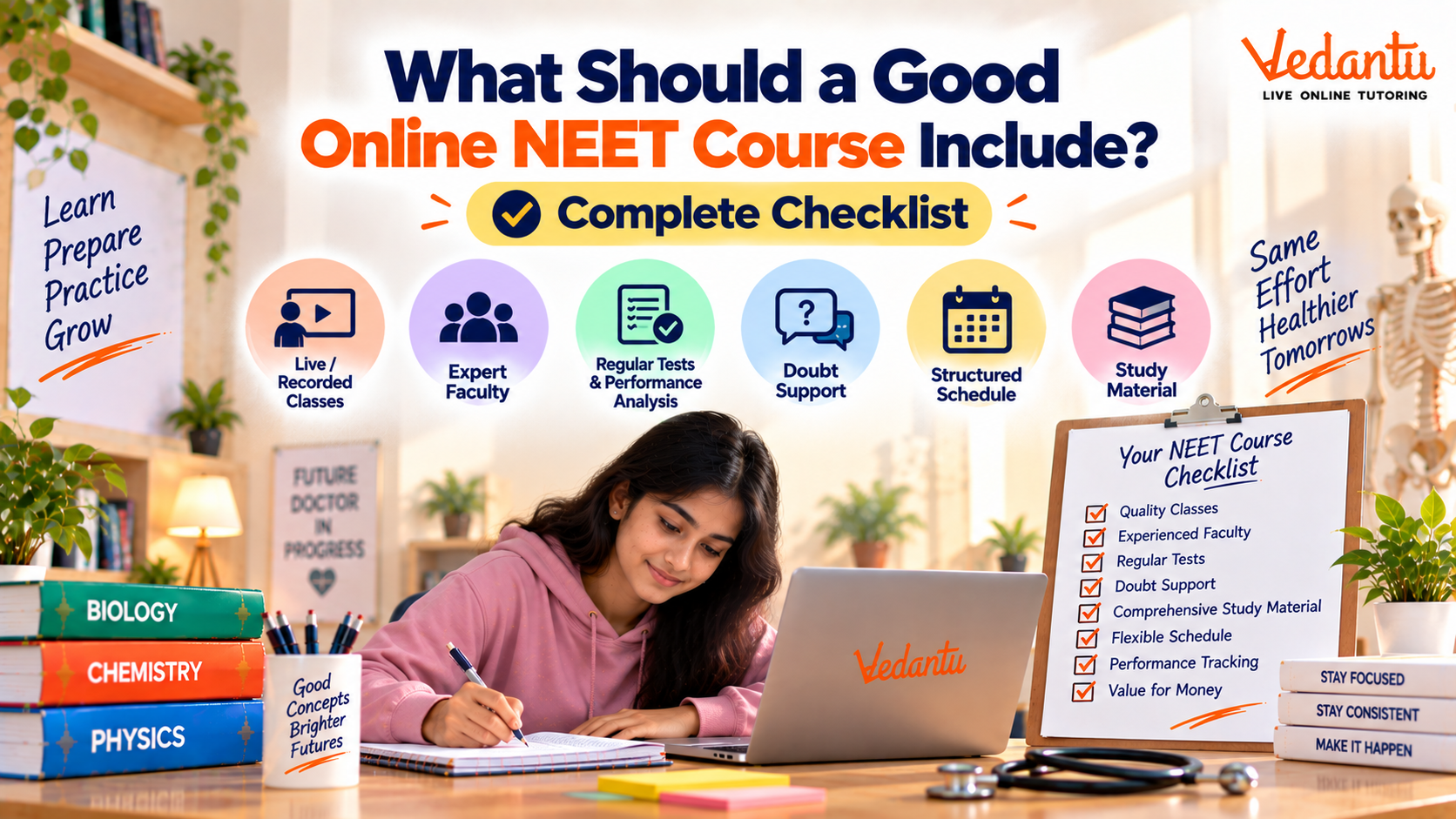 Checklist for choosing a good online NEET course