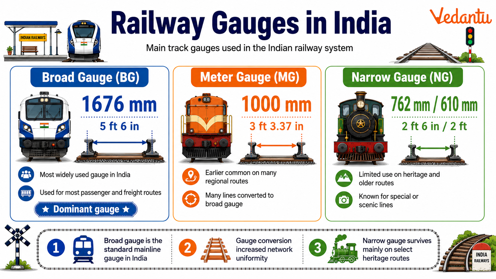 Railway Gauges in India