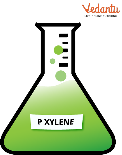 Xylene Stored in a Transparent Glass Jar.