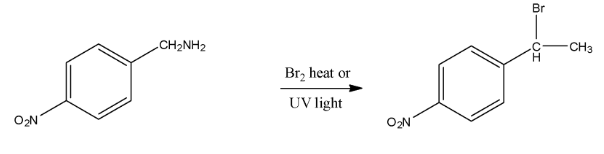 Halogenation of nitro benzyl amine