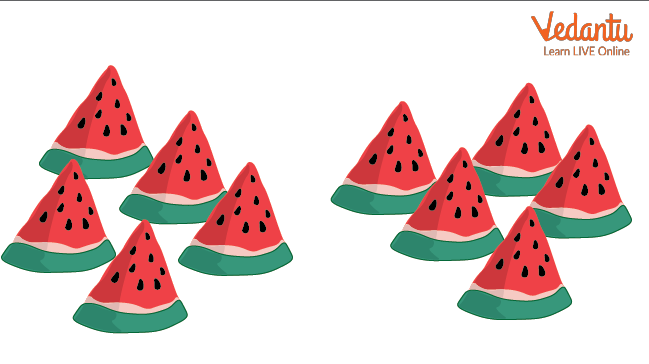 10 slices of watermelon