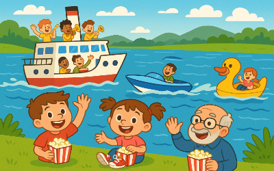 Class 1 Reading Comprehension Childrens Stories Boat Parade Worksheets