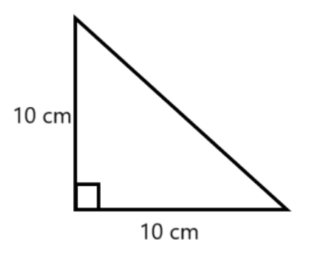 A triangle with one angle  90