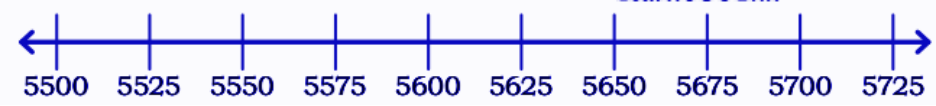 (c) Mark the following numbers on the number line below.