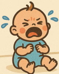 A baby is crying