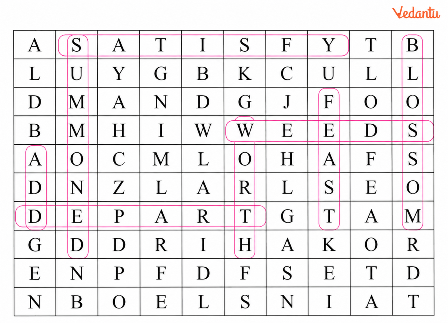 Use the given sentences as clues to find words from the grid and fill the blanks answer.png