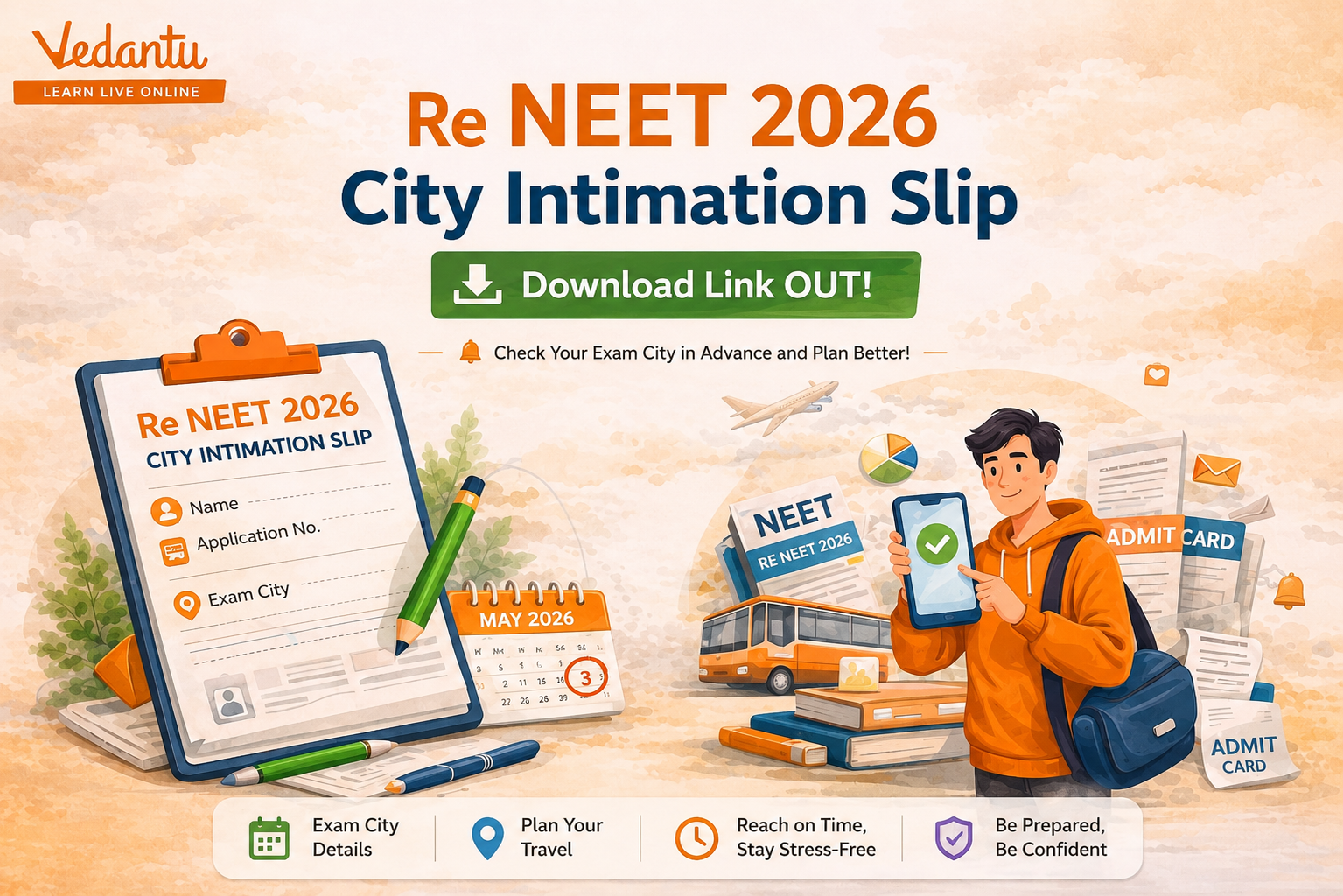 Re NEET 2026 City Intimation Slip