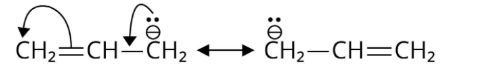 Resonance due to conjugated pi bond and negative charge system