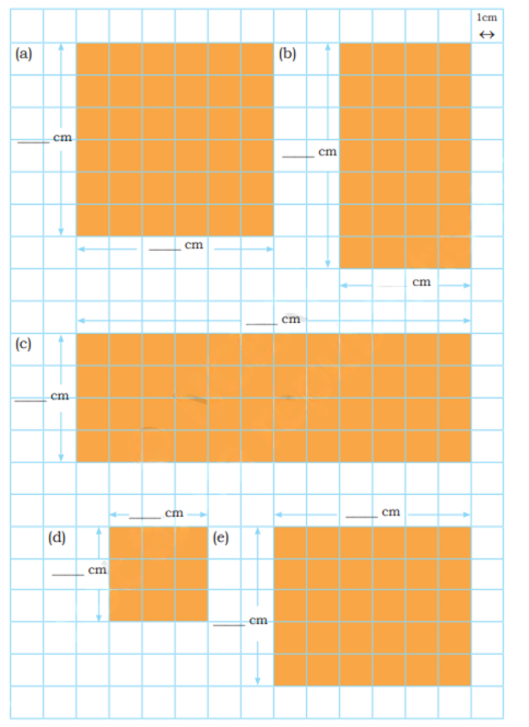 Find the area and perimeter of the following shapes
