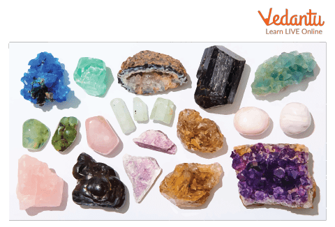 Various kinds of crystals