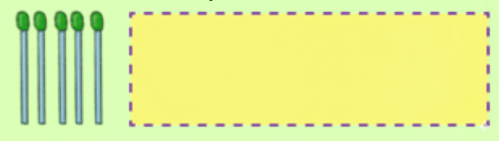 5 matchsticks to draw 2 triangles