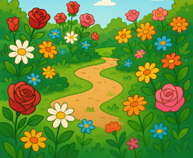 Flowers in a garden