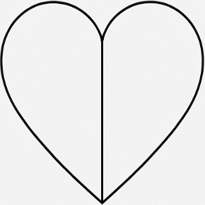 Color 1/2 of the heart