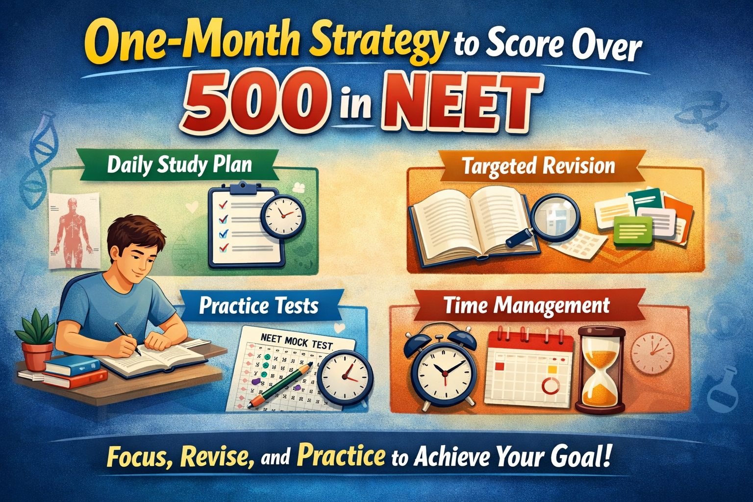 One-Month Strategy to Score Over 500 in NEET