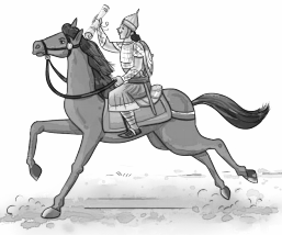 अश्वदूत अर्थात् घुड़सवारों द्वारा