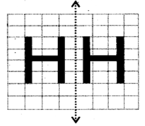 The letter H looks the same after the reflection because it is Symmetric