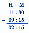 (c) 09:15 a.m. to 11:30 a.m.?