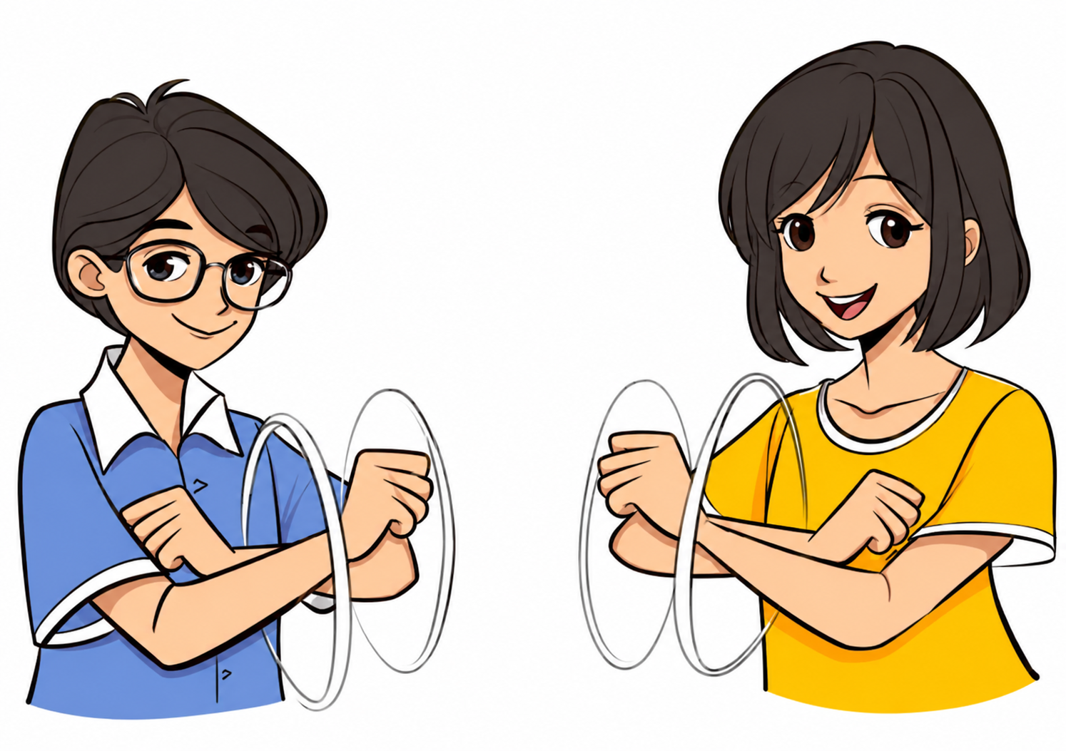 Work in pairs and choose two characters from the story