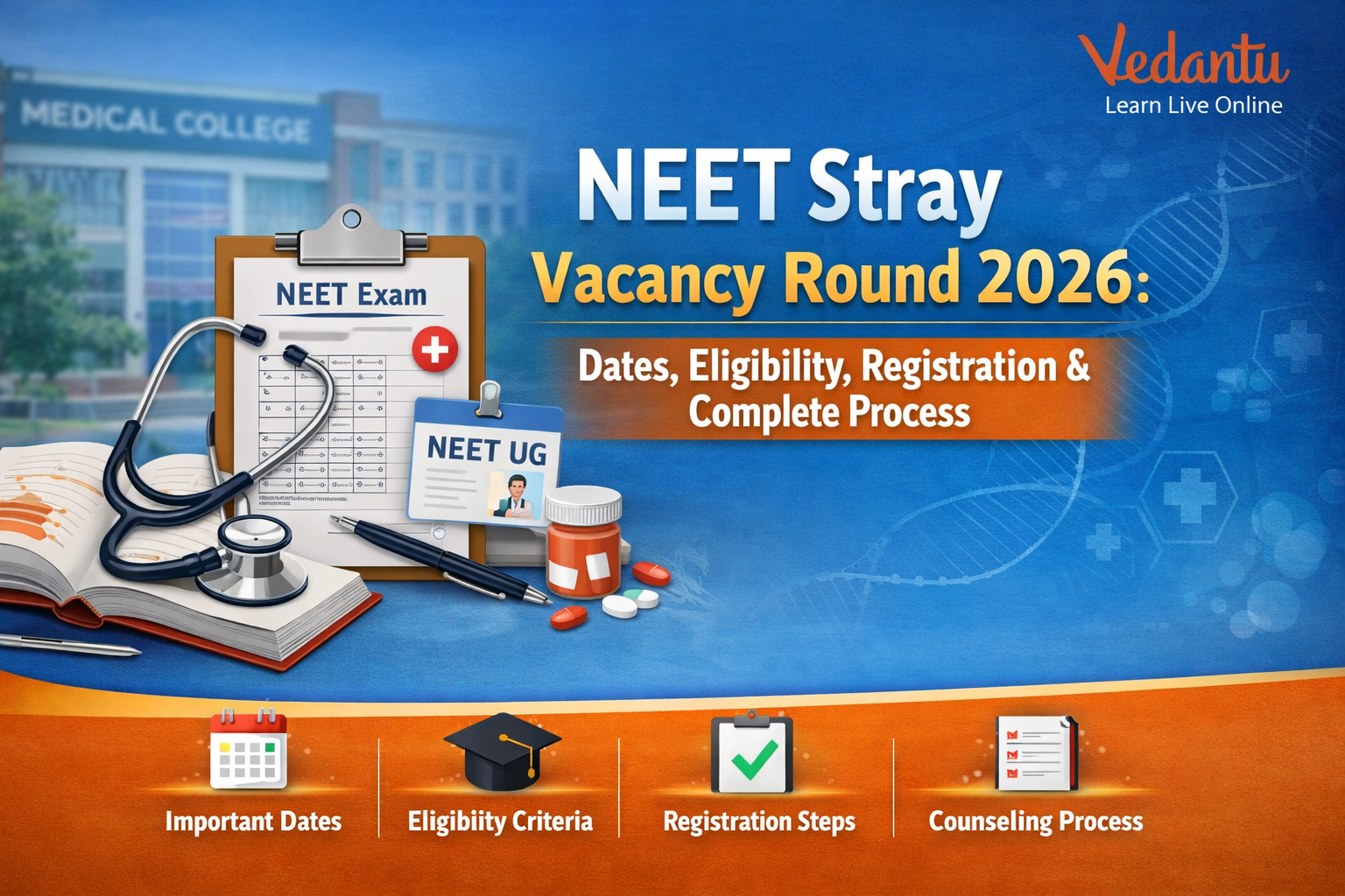 NEET Stray Vacancy Round 2026: Dates, Eligibility, Registration & Complete Process