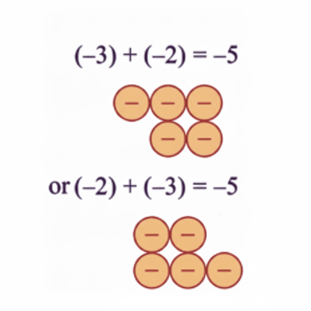 Can you explain why this is happening using the Token Model of integers that we saw in the Class 6 textbook of mathematics?