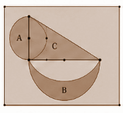 In Fig. 6.52, semicircles have been drawn on all the sides of a right-angled triangle as shown..png