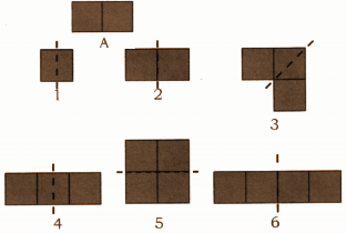 (a) Where should we place the mirror in shape A to get shapes given below?
