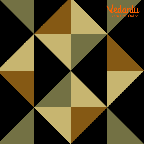 Inlaid work square panel is a geometrical Vector Image