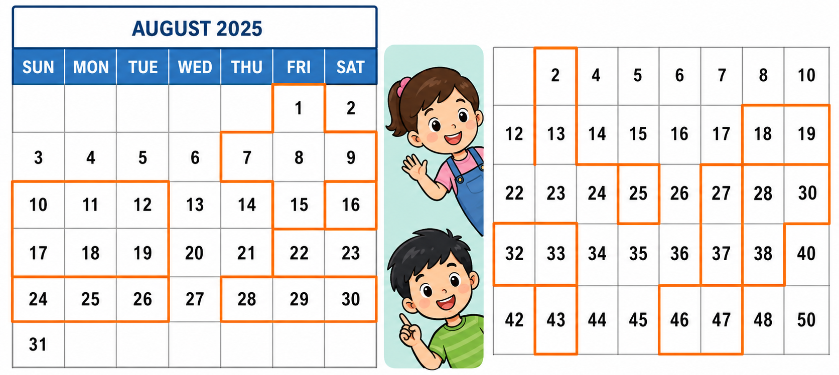 Create your own calendar trick. For instance, choose a grid of a different size and shape.png