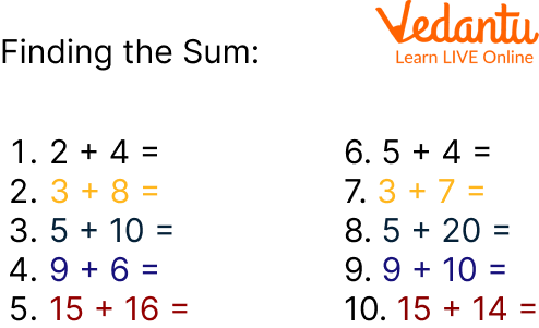 Addition upto 20 Worksheet 1