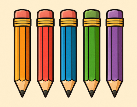 A pack of 5 pencils