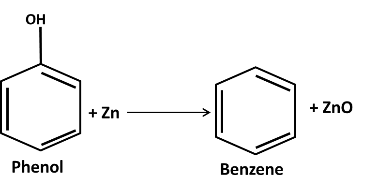 Reaction of Phenol reduced to Benzene