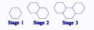 One hexagon needs 6 matchsticks. When a new hexagon is added, it shares one side with the previous hexagon..png