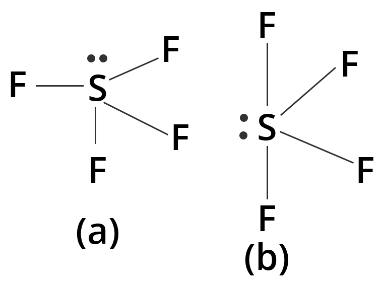 Structure of Sulphur tetrafluoride