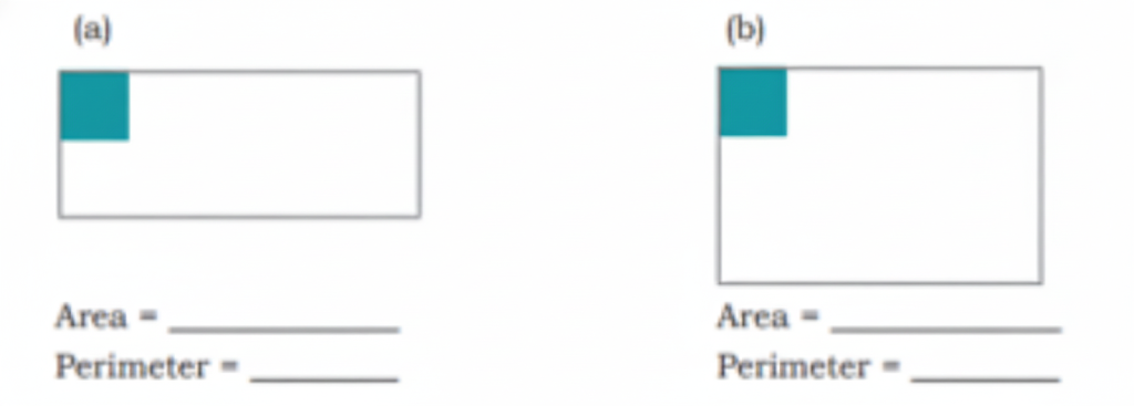 The following mats are made of square patches of equal size. How many square patches will be required to cover each mat? Would both mats require an equal or different number of patches? Trace and cut out a small square of the size give below and find the area