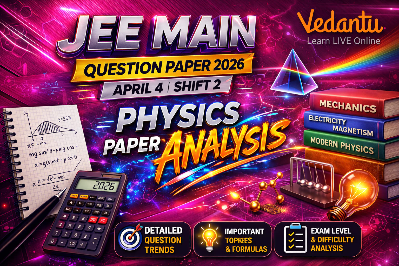 JEE Mains 2026 April 4 Shift 2 Physics Question Paper