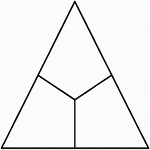 Color one-third of the triangle