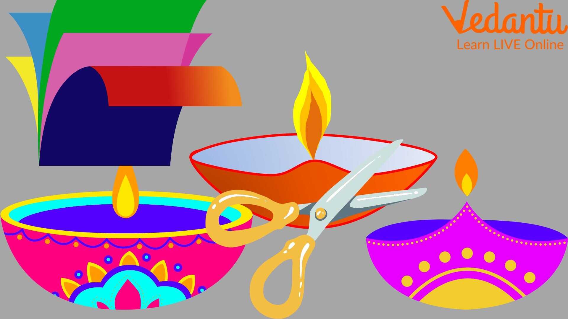 Handmade Paper Diya for Diwali