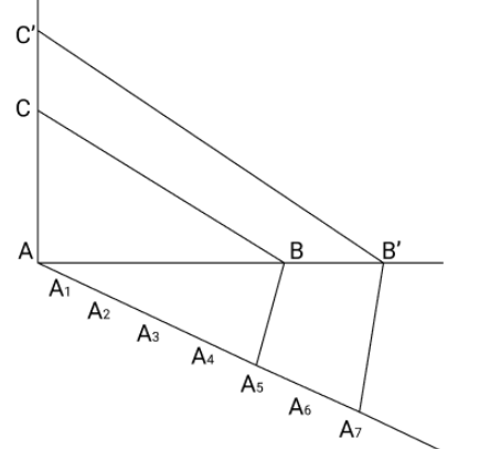Construction of a triangle whose side are in (7/5) ratio to another triangle sides