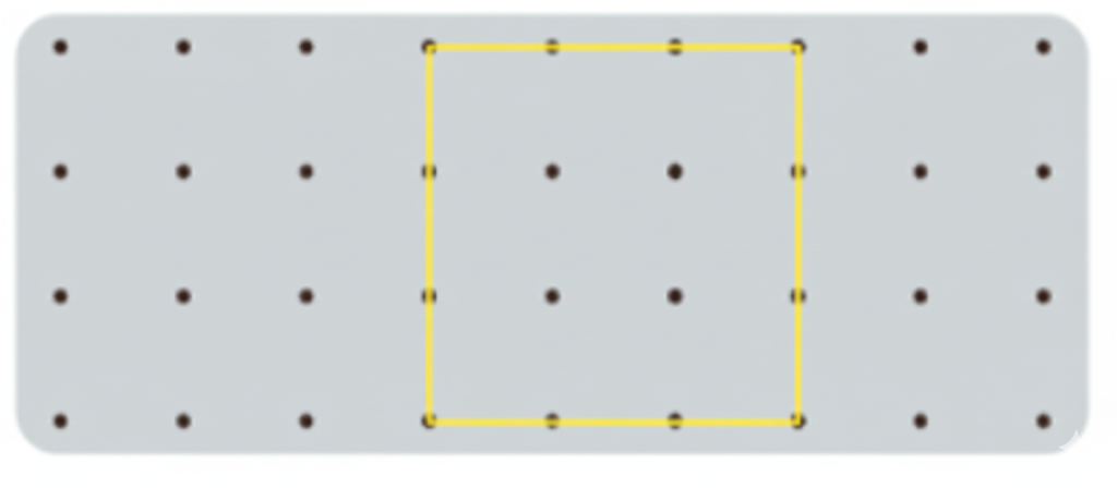 Draw 2 lines to divide the square into 3 triangles.