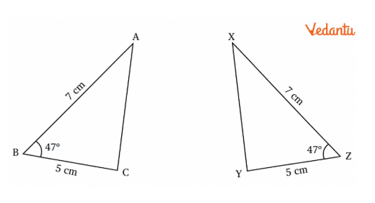Question 1. Identify whether the triangles below are congruent. What conditions did you use to establish their congruence? Express the congruence.