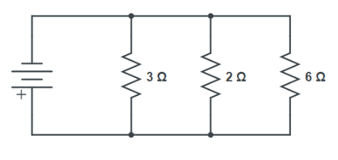 Three different resistances connected in parallel  to have an equivalent resistance of 1ohm