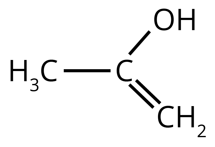 Structure of prop-1-en-2-ol