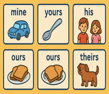 Class 1 English Possessive Pronouns Worksheets