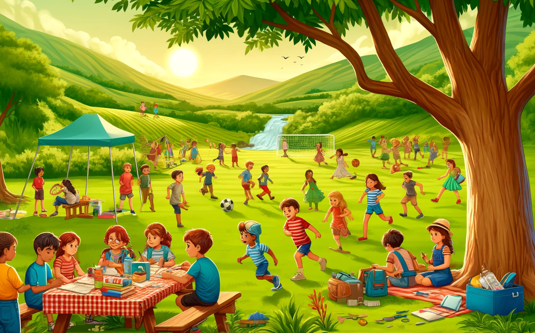 Out Door Activities and Games in Summer Camp