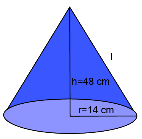Slant height of the cone
