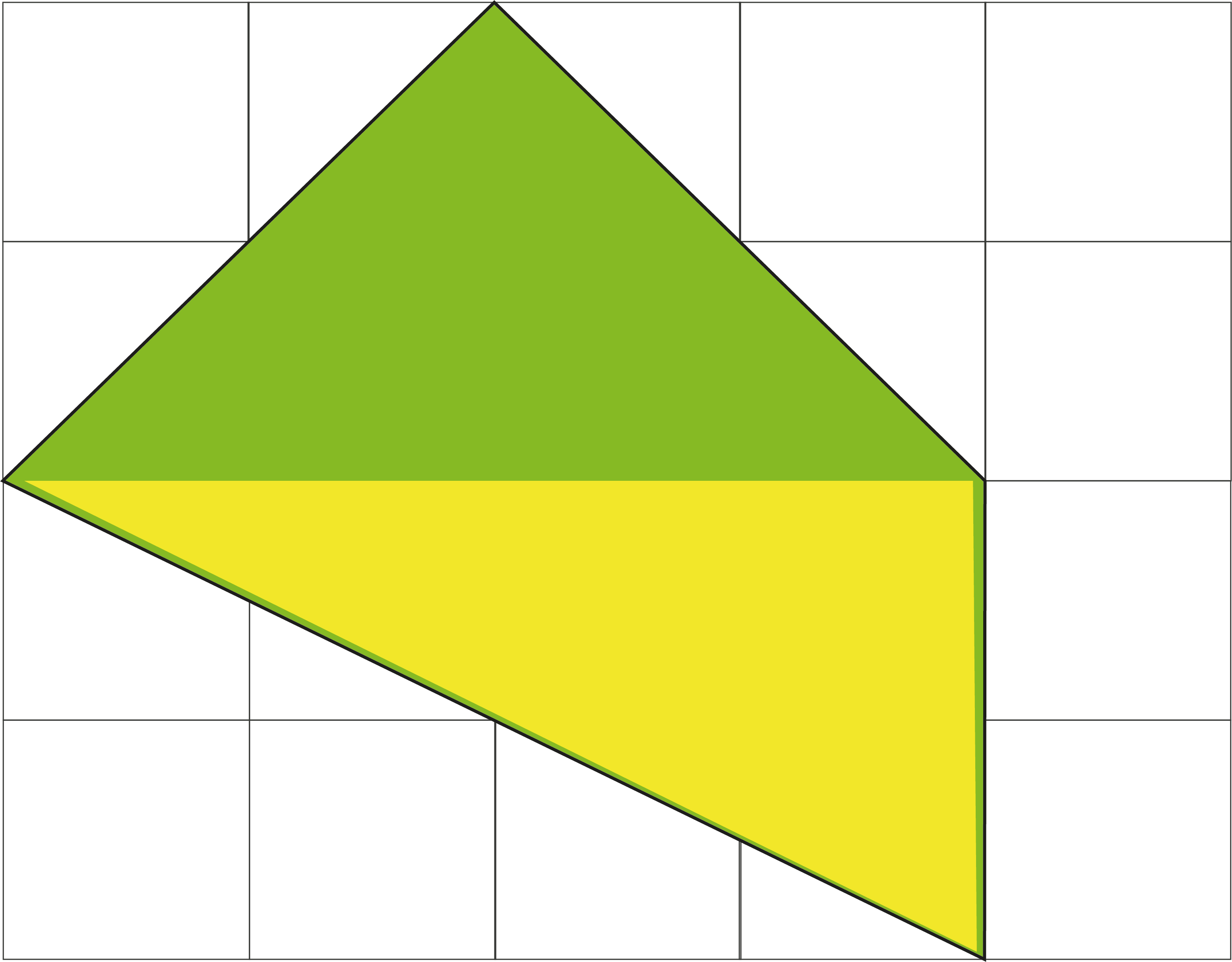 The green area is 4 square cm and the yellow area is 6 square cm