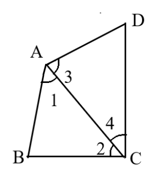 Quadrlateral with angle A greater than angle C